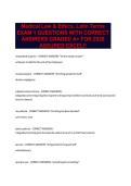 Medical Law & Ethics&comma; Latin Terms EXAM 1 QUESTIONS WITH CORRECT ANSWERS GRADED A&plus; FOR 2026 ASSURED EXCEL&excl;&excl;