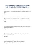 BIOL 351 EXAM 3 2026-2027 QUESTIONS AND CORRECT ANSWERS GRADED A&plus;
