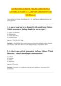 ATI MED-SURG CARDIAC PRACTICE QUESTIONS & ANSWERS&colon; 25 NCLEX-STYLE REVIEW QUESTIONS WITH RATIONALES