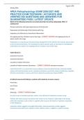 APEA Pathophysiology EXAM 2026&sol;2027 AND &NewLine;PRACTICE EXAM TESTBANK &vert; ACCURATE AND &NewLine;VERIFIED 350 QUESTIONS AND ANSWERS FOR &NewLine;GUARANTEED PASS &vert; LATEST UPDATE 