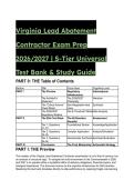 Virginia Lead Abatement Contractor Exam Prep 2026&sol;2027&colon; The S-Tier Comprehensive Study Guide
