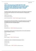APEA Pathophysiology EXAM 2026&sol;2027 AND &NewLine;PRACTICE EXAM TESTBANK WITH A STUDY GUIDE &vert; &NewLine;ACCURATE AND VERIFIED 350 QUESTIONS AND &NewLine;ANSWERS FOR GUARANTEED PASS &vert; LATEST &NewLine;UPDATE