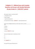 Firefighter 1C - Wildland Exam with Complete &NewLine;Questions and Answer with Detailed Rationales &NewLine;Already Graded A&plus; &vert; 2026&sol;2027 updated 