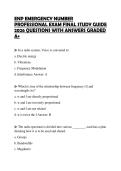 ENP EMERGENCY NUMBER&NewLine;PROFESSIONAL EXAM COMPREHENSIVE&NewLine;TEST PAPER 2026 QUESTIONS WITH&NewLine;ANSWERS GRADED A&plus;
