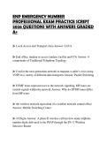 ENP EMERGENCY NUMBER&NewLine;PROFESSIONAL EXAM CERTIFICATION&NewLine;REVIEW SET 2026 QUESTIONS WITH&NewLine;ANSWERS GRADED A&plus;