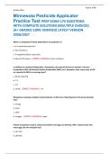 Minnesota Pesticide Applicator &NewLine;Practice Test PREP EXAM 170 QUESTIONS &NewLine;WITH COMPLETE SOLUTION&rpar; &lpar;MULTIPLE CHOICES&rpar; &NewLine;&lpar;A&plus; GRADED 100&percnt; VERIFIED&rpar; LATEST VERSION &NewLine;2026&sol;2027