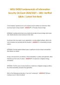 WGU D430 Fundamentals of Information &NewLine;Security OA Exam 2026&sol;2027 &ndash; 300&plus; Verified &NewLine;Q&As &vert; Latest Test Bank 
