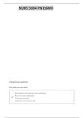 PN 3004&sol; NURS 3004 EXAM REVIEW QUESTIONS & ANSWERS &percnt;100 VERIFIED 