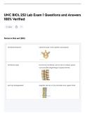 UNC BIOL 252 Lab Exam 1 Questions and Answers&NewLine;100&percnt; Verified
