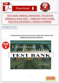 Test Bank &mdash; Criminal Procedure&comma; 7th Edition &lpar;Worrall&rpar; 2026&ndash;2027 Complete Study Guide&comma; Practice Questions & Verified Answers