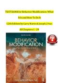 test bank for  Behavior Modification&colon; What It Is and How to Do It 12th Edition  all chapters 1-29 complete