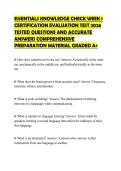 ESSENTIALS KNOWLEDGE CHECK WEEK 1&NewLine;ACTUAL EXAM 2026 COMPLETE&NewLine;QUESTIONS AND ANSWERS ADVANCED&NewLine;PREPARATION KIT TRUSTED RESOURCE&NewLine;GRADED A&plus;