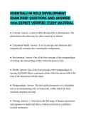 ESSENTIALS IN ROLE DEVELOPMENT&NewLine;FINAL PAPER 2026 TEST PAPER&NewLine;QUESTIONS AND SOLUTIONS GRADED A&plus;