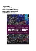 Test Bank for Cellular and Molecular Immunology 10th Edition by Abul K&period; Abbas&comma; Andrew H&period; Lichtman & Shiv Pillai &vert; ISBN  &vert; All Chapters Complete