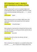 RVTI Electrical Level 1&comma; Module II Exam Questions & Answers &lpar;Grade A&plus;&rpar;&period;docx&NewLine;&NewLine;
