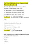RVTI Level 2 Water Exam Questions & Answers &lpar;Grade A&plus;&rpar;&period;docx&NewLine;&NewLine;