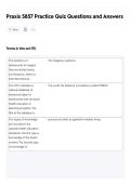 Praxis 5857 Practice Quiz Questions and Answers
