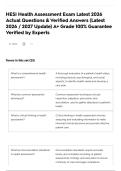 HESI  Health Assessment Exam Latest 2026 Actual Questions & Verified Answers &lpar;Latest 2026 &sol; 2027 Update&rpar; A&plus; Grade 100&percnt; Guarantee Verified by Experts