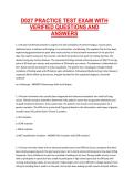 D027 Practice Test Exam &ndash; Verified Questions and Answers Comprehensive Study Guide