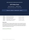 CNT Written Exam Actual Exam 2026&sol;2027 &vert; Complete Exam-Style Questions &vert; 100&percnt; Verified &ndash; Detailed Rationales &ndash; Pass Guaranteed &ndash; A&plus; Graded&NewLine;&NewLine;