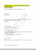 FIN 320F &lpar;Unit 1 - 9&rpar; Exam Questions with Correct Verified Answers&period;