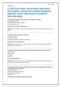 CJ 220 Final EXAM &ndash;160 ACCURATE QUESTIONS &NewLine;WITH CORRECT ANSWER WITH EXPERT FEEDDBACK &NewLine;2026&sol;2027 LATEST EXAM UPDATE GUARANTEE &NewLine;HIGH PASS MARK 