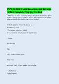 ENPC ACTUAL Exam with Complete Solutions