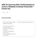 NERC RC Exam Prep 2026 &vert; Verified Questions & Answers &vert; Reliability Coordinator Study Guide &plus; Practice Test