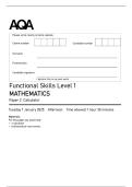 AQA Functional Skills Maths Level 1 & Level 2 Complete Exam Bundle&colon; Jan 2025 Papers &lpar;Non-Calc & Calc&rpar;