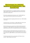 IHSA Basketball Test &lpar;2026&sol;2027&rpar; Questions and Verified Answers&comma; 100&percnt; Guarantee Pass