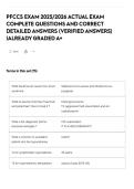 PFCCS EXAM 2025&sol;2026 ACTUAL EXAM COMPLETE QUESTIONS AND CORRECT DETAILED ANSWERS &lpar;VERIFIED ANSWERS&rpar; &vert;ALREADY GRADED A&plus;