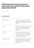 QMHP  Exam &lpar;Recent exam&rpar; Fully solved & updated 2026   Most COMPLETE &lpar;2026&rpar; &lpar;Latest Update 2026&rpar; UPDATE&excl;&excl;  