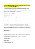 Maternity and Pediatrics Ricci&comma; Kyle and Carman- Ch 43 Questions and Verified Answers