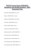 PFCCS Exam Questions with 100&percnt; Correct Answers &vert; Latest Version &lpar;2026&sol;2027&rpar; Expert Verified