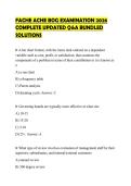 FACHE ACHE BOG CERTIFICATION&NewLine;EVALUATION 2026 PRACTICE SOLUTION&NewLine;VIEW AHEAD