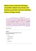 BIOL251 Human Anatomy & Physiology I &NewLine;w&sol;Lab 2026 &vert; Module 5 Exam Review &vert;70&plus; &NewLine;Questions and Answers Summary &vert;LockDown &NewLine;Browser &vert;Portage Learning