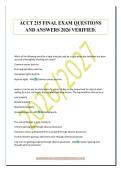 ACCT 215 FINAL EXAM QUESTIONS&NewLine;AND ANSWERS 2026 VERIFIED&period;
