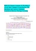 BIOL251 Human Anatomy & Physiology I &NewLine;w&sol;Lab 2026 &vert; Module 5 Exam Review &vert;70&plus; &NewLine;Questions and Answers Summary &NewLine;&vert;LockDown Browser &vert;Portage Learning