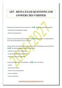 ATP &ndash; RESNA EXAM QUESTIONS AND&NewLine;ANSWERS 2026 VERIFIED&period;