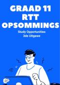 Graad 11 RTT Teorie Opsommings