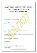 A&period;&period;&period;ATP EXAM SECRETS STUDY GUIDE -&NewLine;PART 1 EXAM QUESTIONS AND&NewLine;ANSWERS 2026 VERIFIED&period;