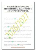 MCKISSOCK BASIC APPRAISAL&NewLine;PRINCIPLES I FINAL EXAM QUESTIONS&NewLine;AND ANSWERS 2026 VERIFIED&period;