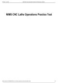 NIMS CNC Lathe Operations Practice Test Questions and Answers Study Material