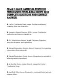 FEMA IS-800&period;D NATIONAL RESPONSE&NewLine;FRAMEWORK FINAL EXAMS 2026 STUDY&NewLine;BUNDLE ACTUAL TEST PAPERS COMPLETE&NewLine;SOLUTIONS VERIFIED