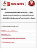 RN ATI Comprehensive Exit Exam &lpar;Version 1&comma; 2&comma; 3&comma; 4&rpar; With Questions And Revised Correct Answers & Rationales &lpar;2025 &sol; 2026&rpar; 100&percnt; Guaranteed Pass &vert;&vert;Complete A&plus; Guide&NewLine;