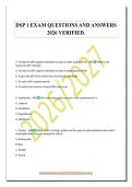 DSP 1 EXAM QUESTIONS AND ANSWERS&NewLine;2026 VERIFIED&period;