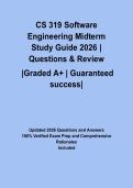 CS 319 Software Engineering Midterm Study Guide 2026 &vert; Questions & Review