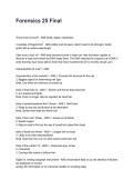 Forensics 25 Final Updated &lpar;2026&sol;2027&rpar; Questions with Detailed Verified Answers