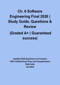 Ch&period; 6 Software Engineering Final 2026 &vert; Study Guide&comma; Questions & Review