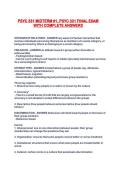 PSYC 331 MIDTERM &num;1&comma; PSYC 331 FINAL EXAM WITH COMPLETE ANSWERS